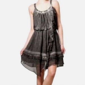 Free People Aphrodite Tie Dye Dress Ruffle Sleeveless Fairy Coastal Size Small
